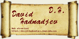 David Hadnađev vizit kartica